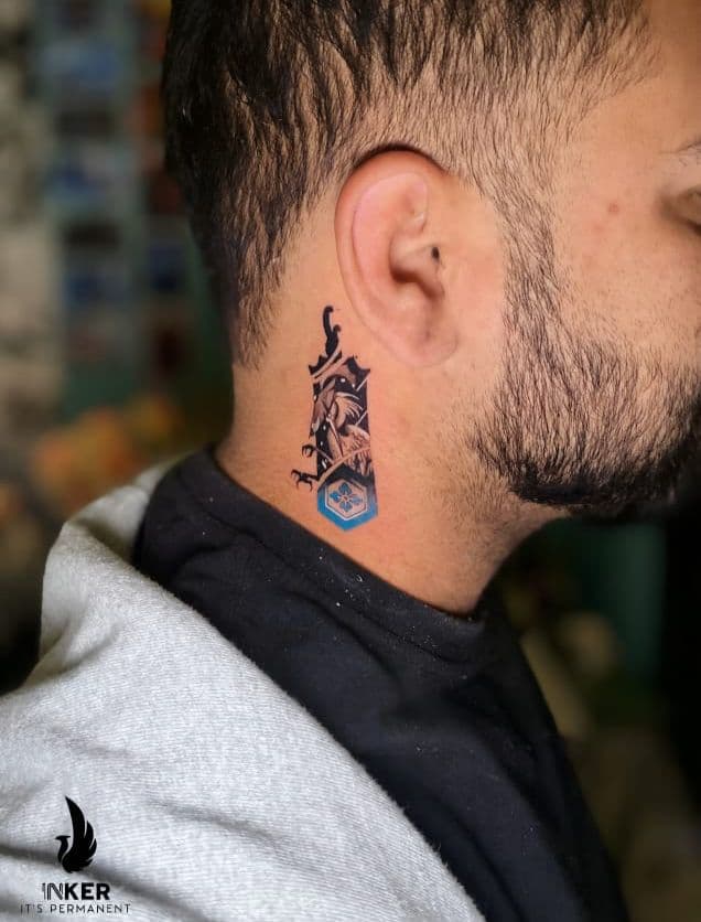 NECK TATTOOS tattoo style artwork